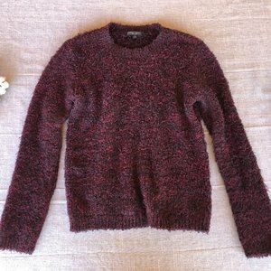 Romeo & Juliet Burgundy Fuzzy Sweater